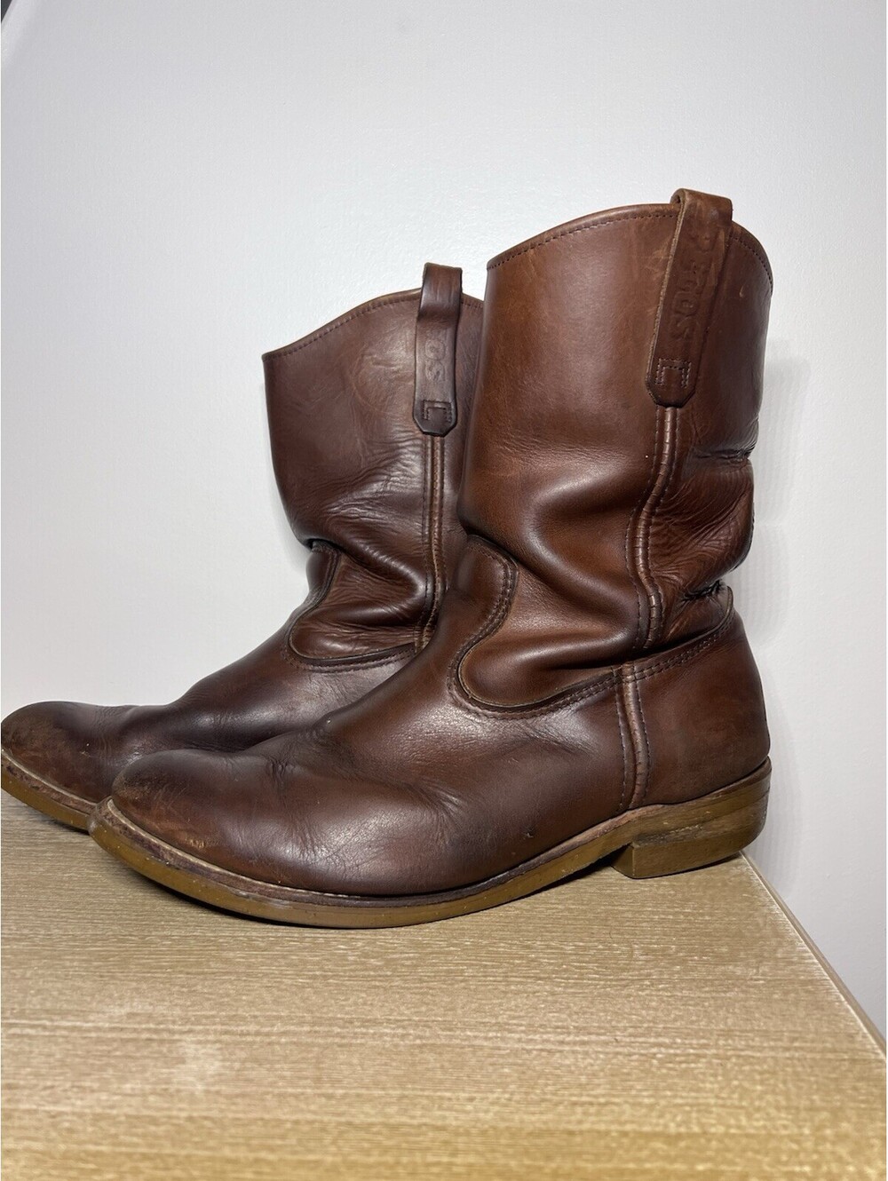 Red Wing Men's Pecos Heritage Brown Leather Western Style Boots Size 12